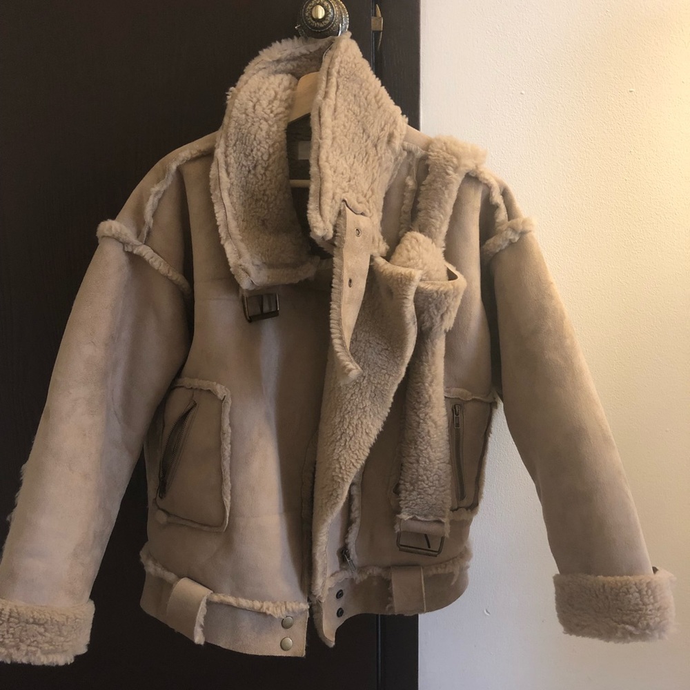 Nice, warm, brand new suede coat